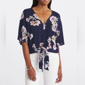 LUQ Rhee Tie Front Floral Top from Stitch Fix